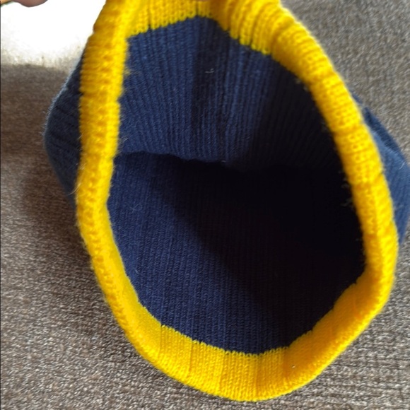 Collegiate Kids Blue & Yellow Michigan Embroidered Beanie, NWT - Picture 4 of 4